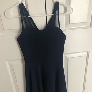 navy blue aqua dress